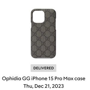 Gucci Ophidia GG iPhone 15 Pro Max Case - Black and Gray